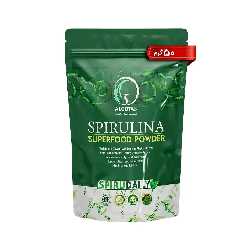 sprolina 50g پودر جلبک اسپیرولینا آلگوتب ـ 50 گرم
