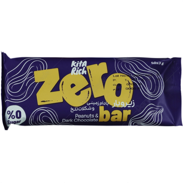 کیتا بار زیرو بادام زمینی و شکلات تلخ