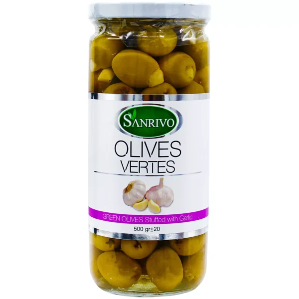 کنسرو زیتون با مغز سیر سانریوو