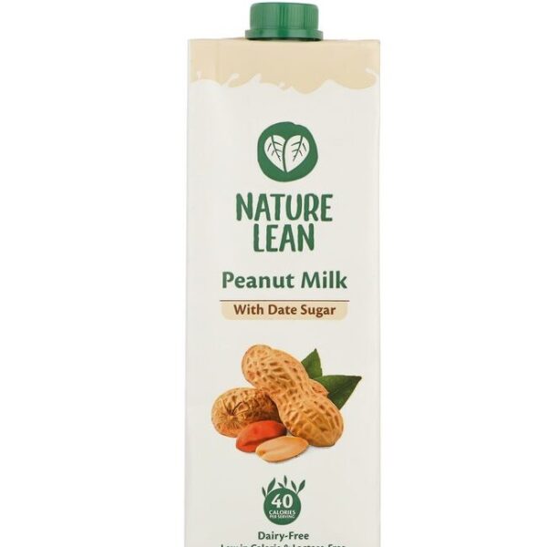 شیر بادام زمینی نیچر لین با قند خرما 1 لیتر