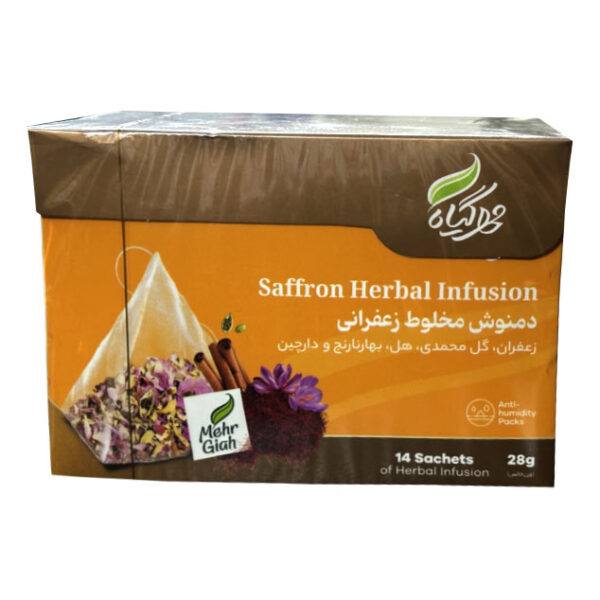دمنوش مخلوط زعفران مهرگیاه ـ 14 ساشه