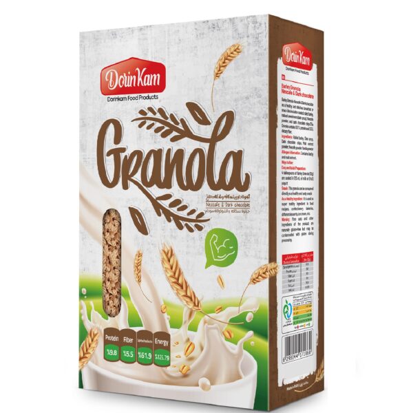 گرانولا نسکافه و شکلات تلخ درینکام